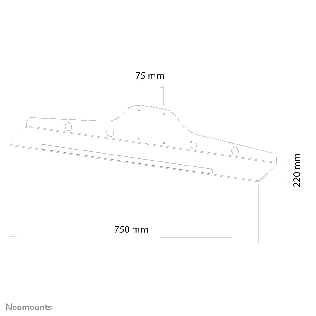 Neomounts KEYB-V100 Toetsenbord-/muishouder - b 75 cm